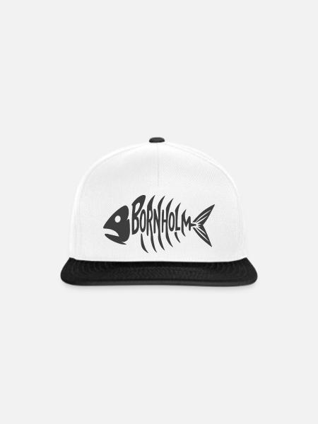Bornholm Grätenstyle - Snapback Cap - Weiß/Schwarz