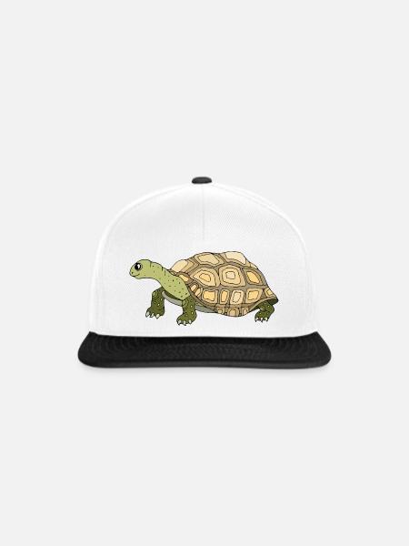 Schildkröte - Snapback Cap - Weiß/Schwarz
