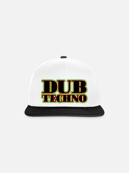 Dub Techno Neon Retro - Snapback Cap - Weiß/Schwarz