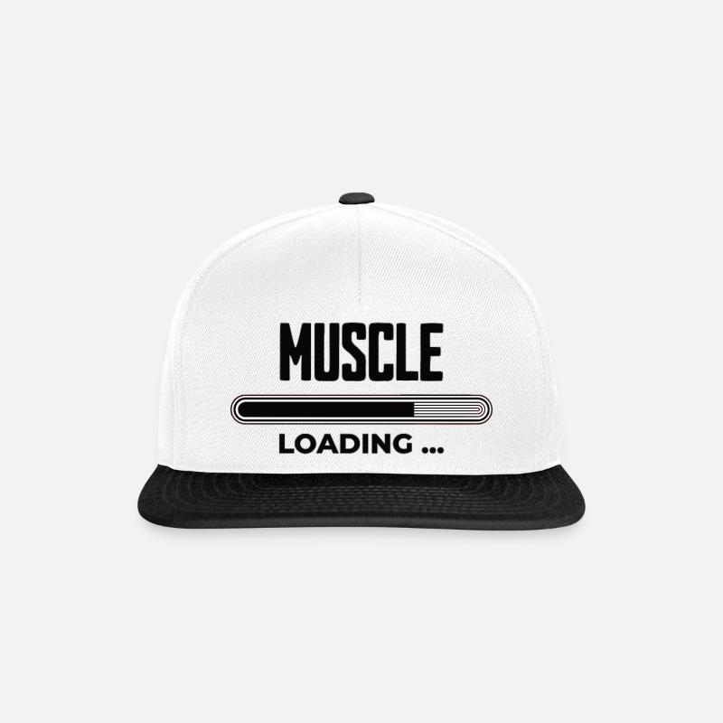 Muscle Loading Progress - Snapback Cap - white/black