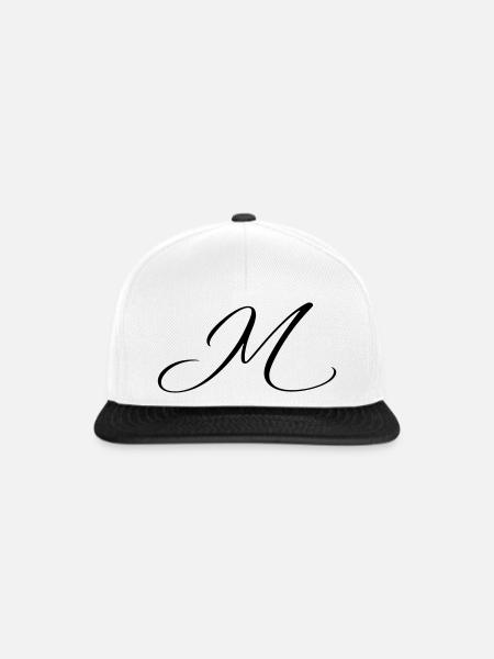 Name mit Anfangsbuchstabe M Mia Matteo - Snapback Cap - Weiß/Schwarz