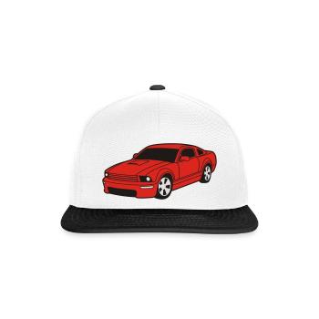 car - Snapback Cap - Weiß/Schwarz - Vorne