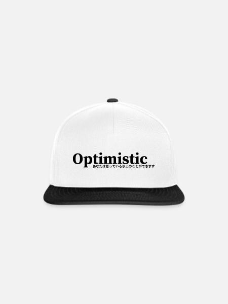 Optimismus - Snapback Cap - Weiß/Schwarz