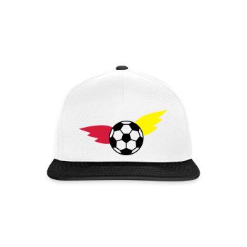 Soccer Flying Ball Flag Championship - Snapback Cap - white/black - Front