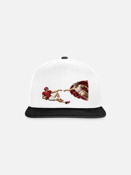 Die Erschaffung des Footballs - Snapback Cap - Weiß/Schwarz