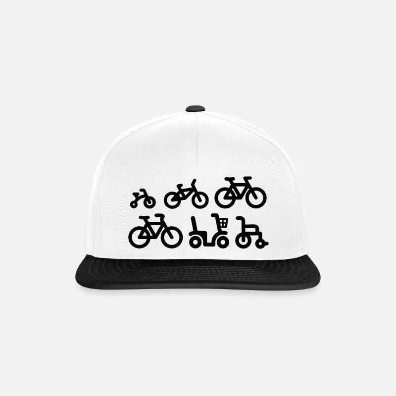 Evolution mountain bike MTB ATB biking bicycle - Snapback Cap - white/black
