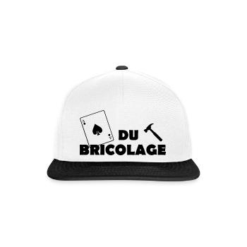 As du bricolage - Casquette snapback - blanc/noir - Devant