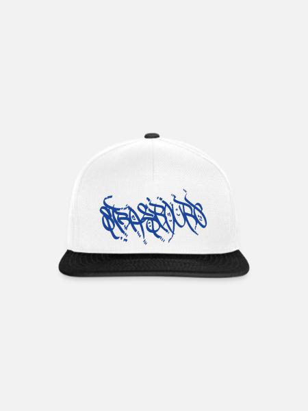 Strasbourg Streetart  - Snapback Cap - Weiß/Schwarz