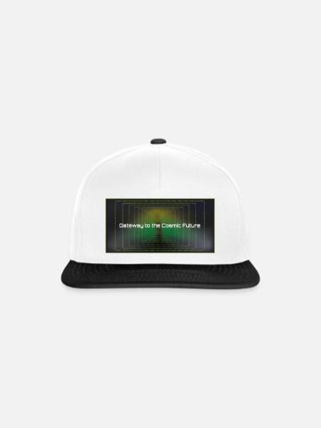 Tor zur Kosmischen Zukunft - Snapback Cap - Weiß/Schwarz