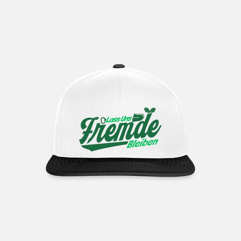 Lass Uns Fremde Bleiben Gärtner Geschenk - Snapback Cap - Weiß/Schwarz