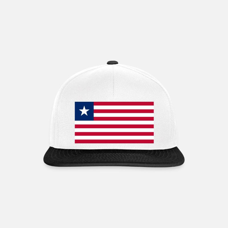 Liberia - Snapback Cap - white/black