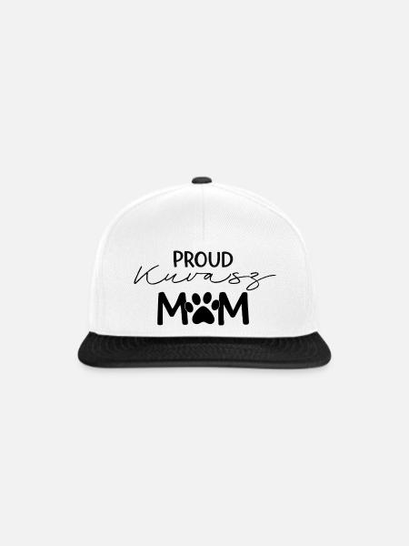 Kuvasz Stolze Hundemama Pfote - Snapback Cap - Weiß/Schwarz