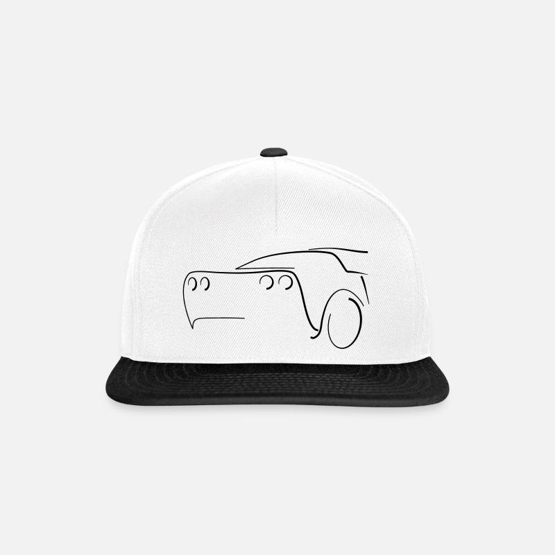 Sport Auto Heck - Tuning - Snapback Cap - Weiß/Schwarz
