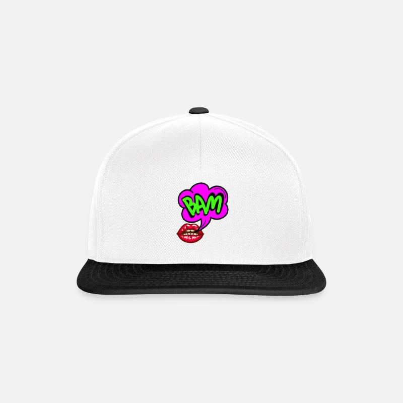 BAM - Snapback Cap - Weiß/Schwarz