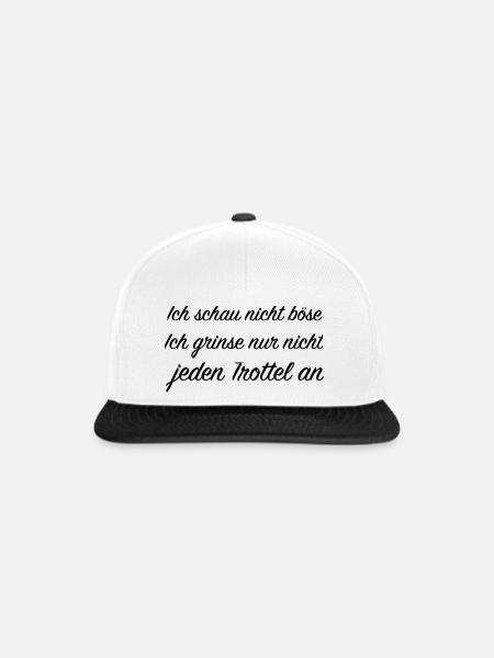 frecher spruch - Snapback Cap - Weiß/Schwarz