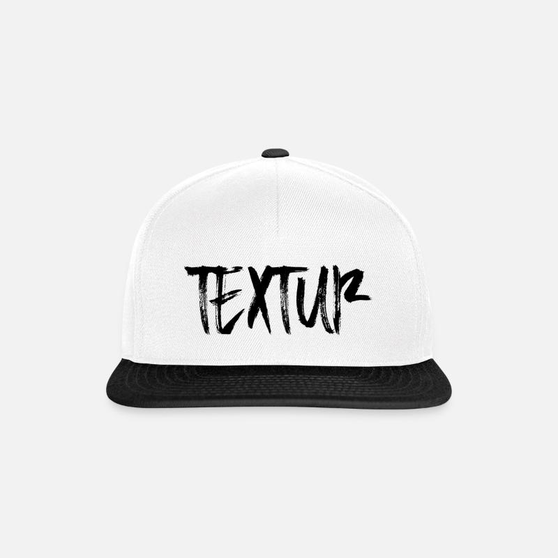 Textur - Snapback Cap - Weiß/Schwarz