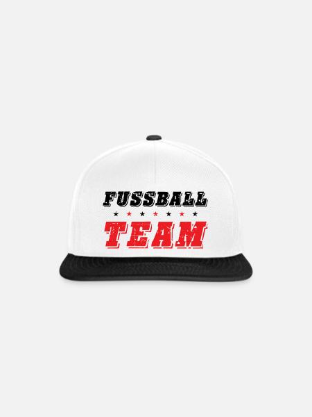 Fussball Team - Snapback Cap - Weiß/Schwarz