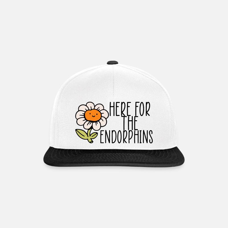 Here For The Endorphins 3 - Snapback Cap - Weiß/Schwarz