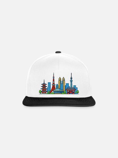 tokio - Snapback Cap - Weiß/Schwarz