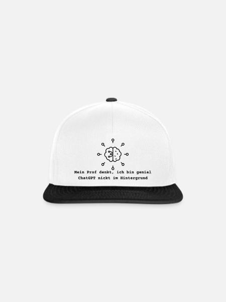 KI Humor - Snapback Cap - Weiß/Schwarz