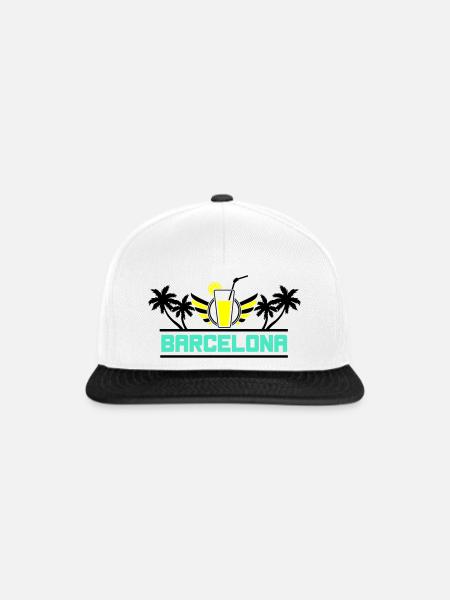barcelona - Snapback Cap - Weiß/Schwarz