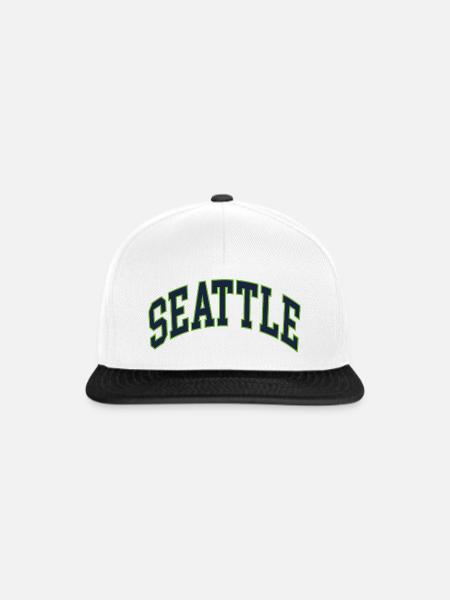 Seattle - Snapback Cap - Weiß/Schwarz
