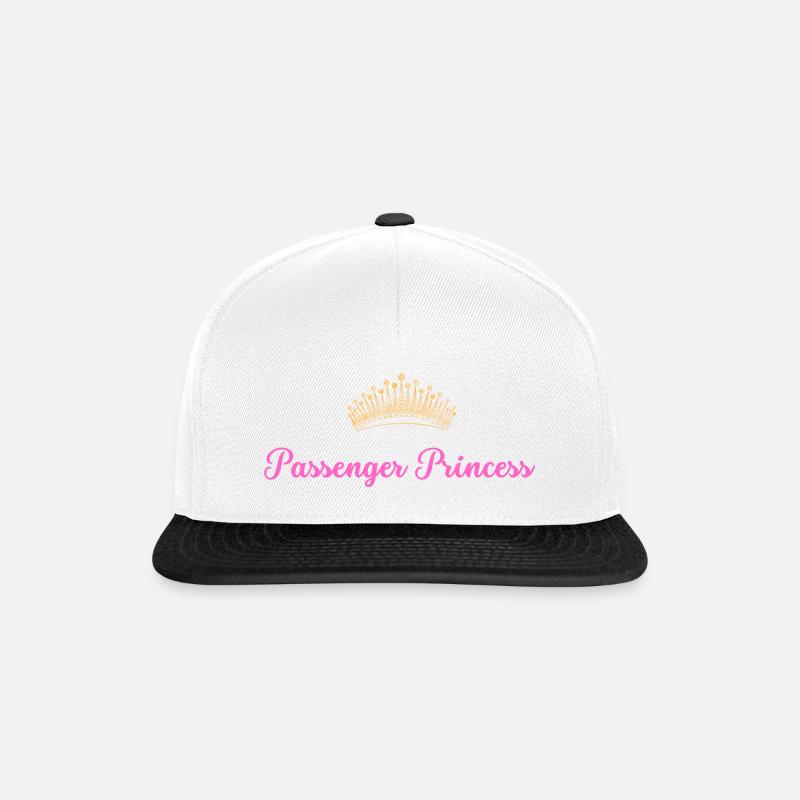 Passagier-Prinzessin - Snapback Cap - Weiß/Schwarz