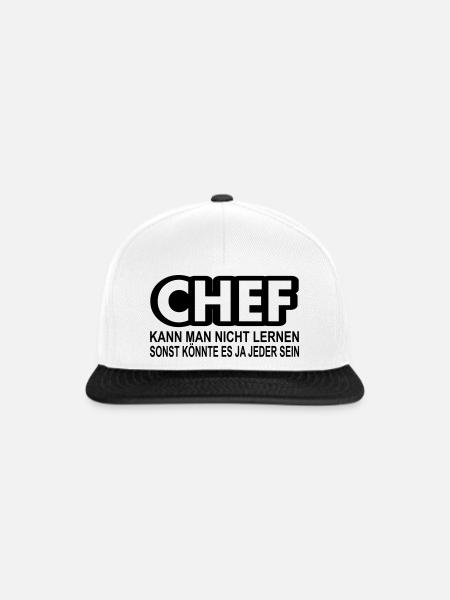 chef - Snapback Cap - Weiß/Schwarz