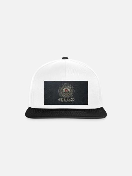Viking Valor Danmark Emblem - Snapback Cap - Weiß/Schwarz