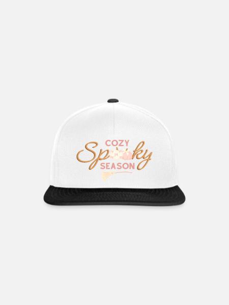 Cozy Spooky Season Design - Snapback Cap - Weiß/Schwarz