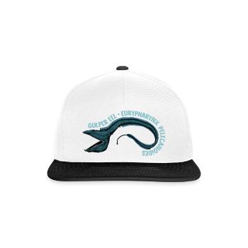 Tiefsee Monster - Pelikanaal - Snapback Cap - Weiß/Schwarz - Vorne