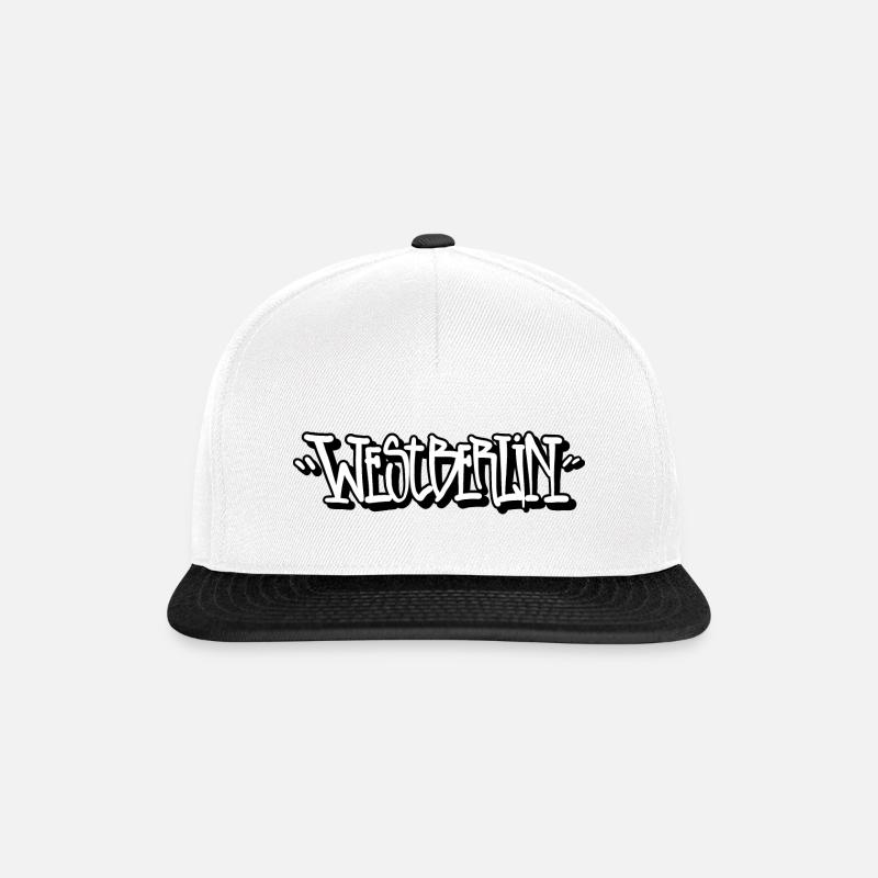 Westberlin Tag - Snapback Cap - Weiß/Schwarz