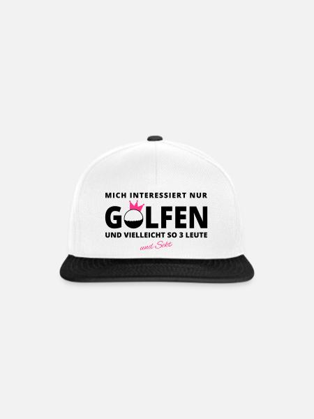 GOLFER-INTERESSE Sekt - Snapback Cap - Weiß/Schwarz