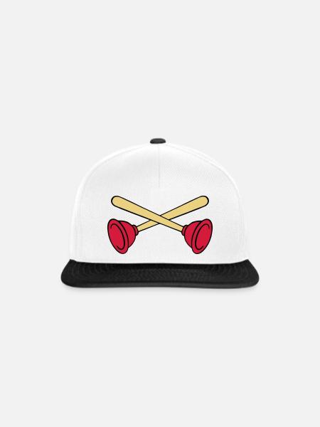 Pömpel crossed - Snapback Cap - Weiß/Schwarz