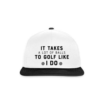 Golf lifestyle - Snapback Cap - white/black - Front