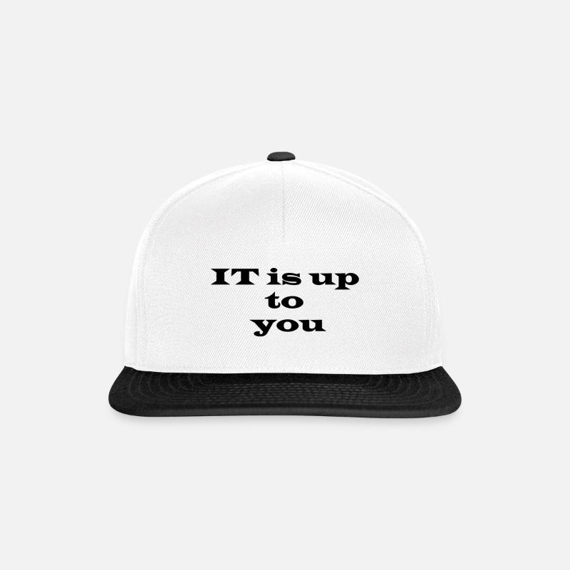 Spruch Englisch - Snapback Cap - Weiß/Schwarz