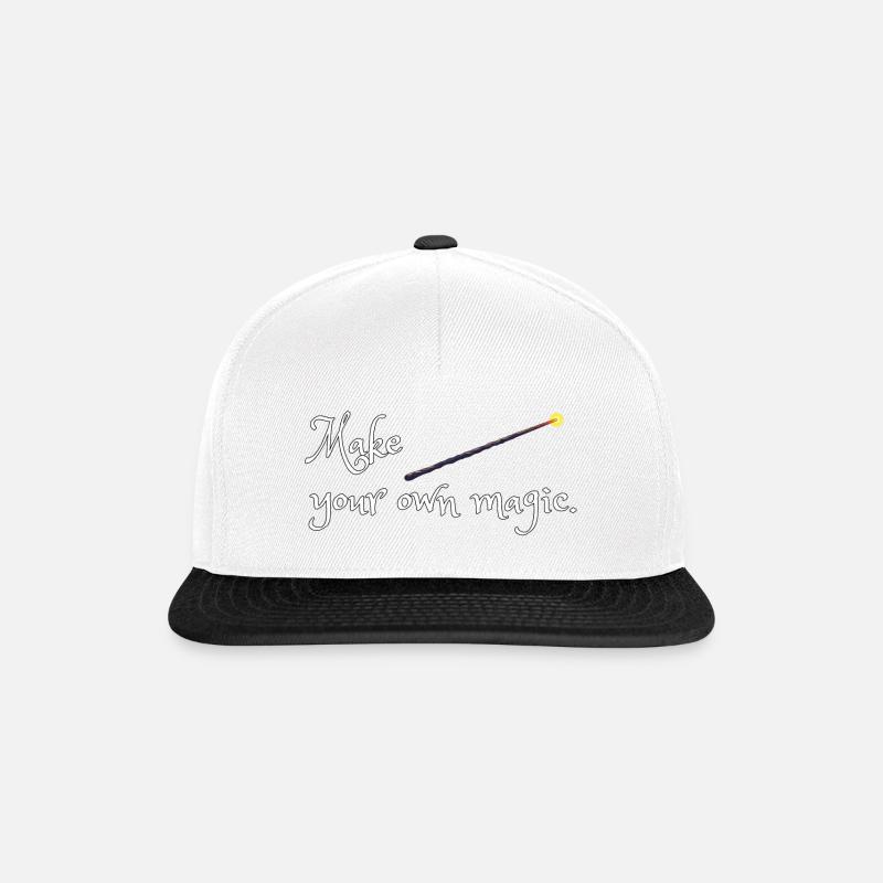 Make your own magic. - Snapback Cap - Weiß/Schwarz