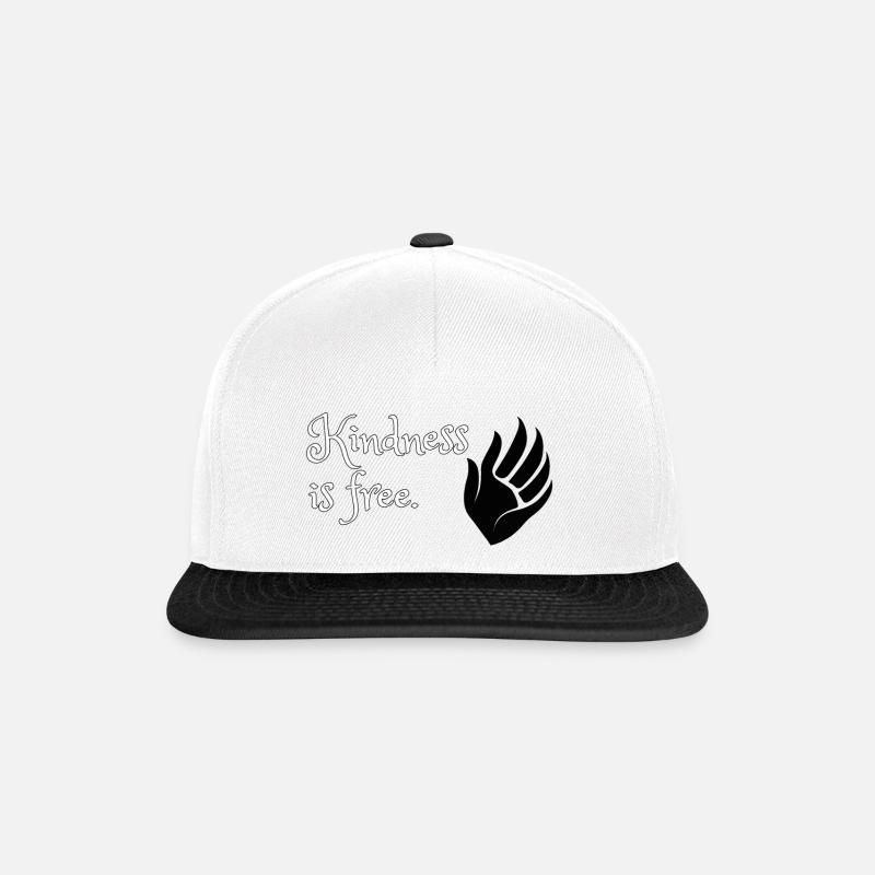 Kindness is free. - Snapback Cap - Weiß/Schwarz