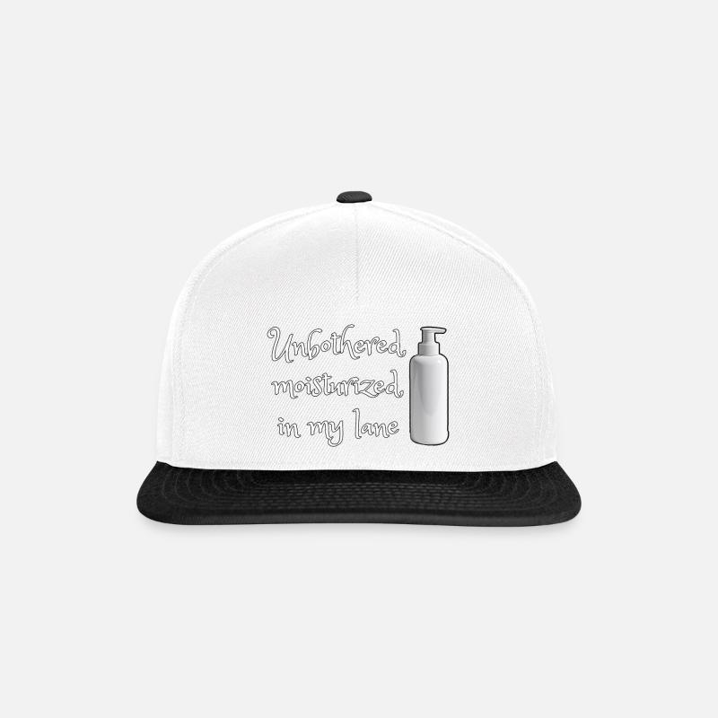 Unbothered, moisturized, in my lane - Snapback Cap - Weiß/Schwarz