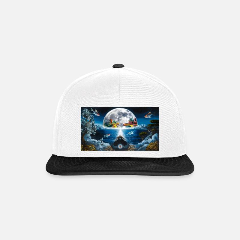 surrealist oversized luminescen - Snapback Cap - Weiß/Schwarz