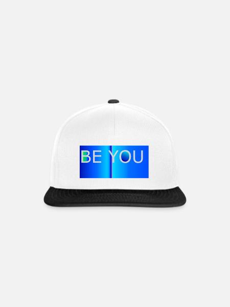 BE YOU - Snapback Cap - Weiß/Schwarz