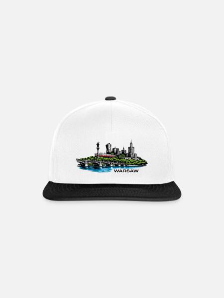 Warschau - Snapback Cap - Weiß/Schwarz