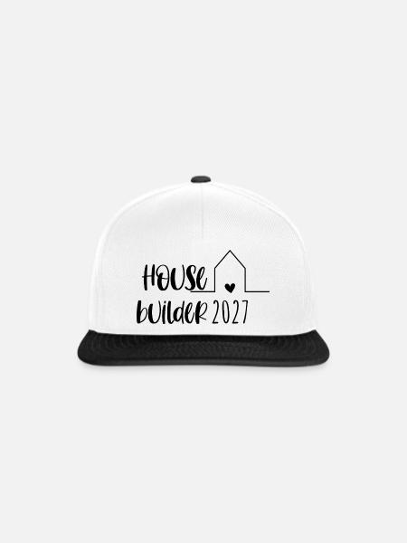 House Builder 2027 – Hausbau Richtfest - Snapback Cap - Weiß/Schwarz