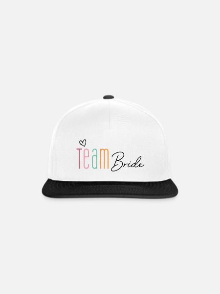 Team Bride! - Snapback Cap - Weiß/Schwarz