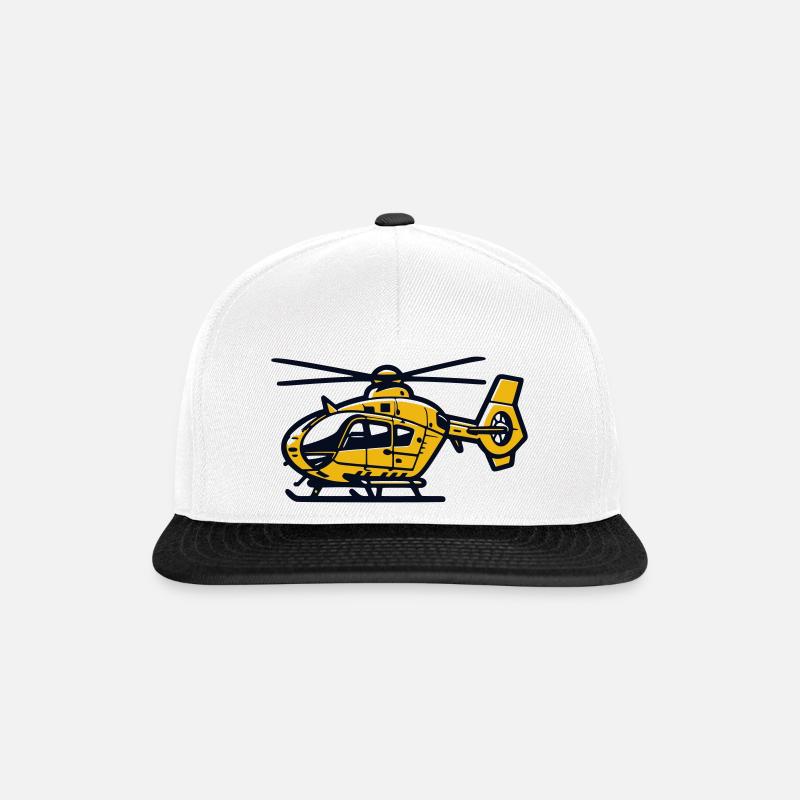 Rettungshubschrauber - Snapback Cap - Weiß/Schwarz