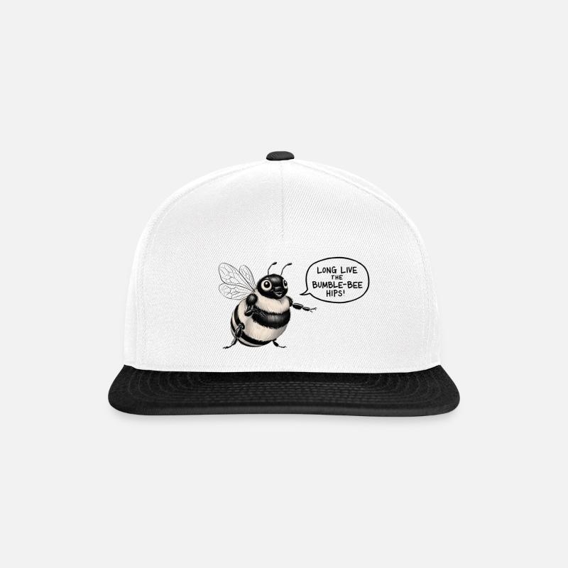 Hummelhüfte - Snapback Cap - Weiß/Schwarz