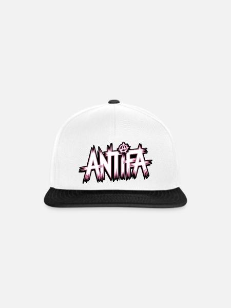 Antifa – Antifaschistisches Merch - Snapback Cap - Weiß/Schwarz