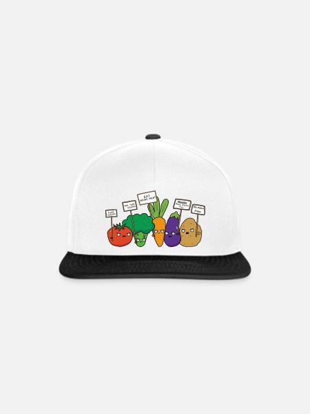 Veggie Anti-veganer Protest - Snapback Cap - Weiß/Schwarz