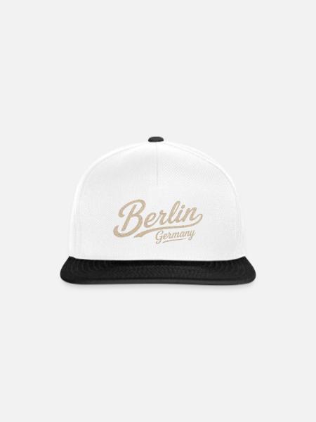 Berlin - Germany - Berliner Bär - Snapback Cap - Weiß/Schwarz