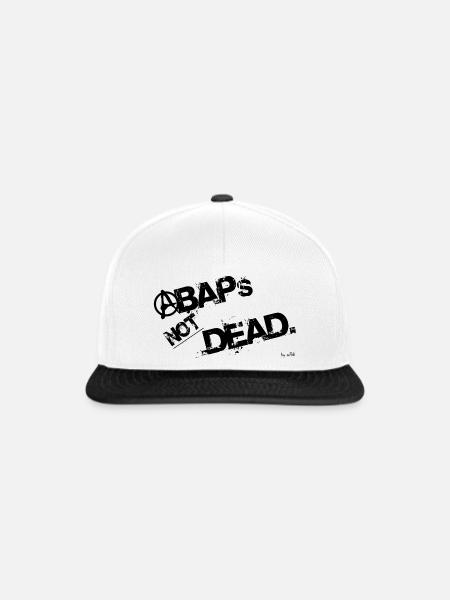ABAPs NOT DEAD - Snapback Cap - Weiß/Schwarz
